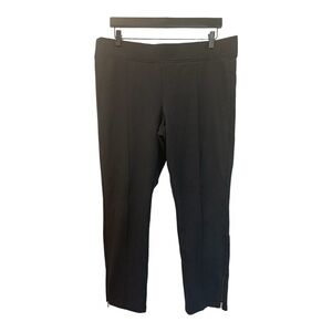 L-RL Lauren Active Zip Ankle Pull On Pants Black SZ XL